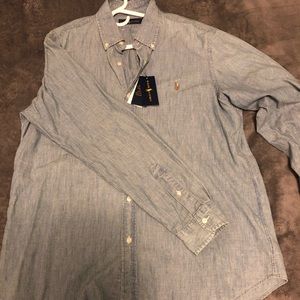 Ralph Lauren chambray long sleeve button up
